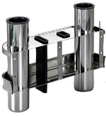 Osculati Stainless Steel  Rod Holder for bulkhead mounting 2 rods