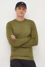 Vlněný svetr Colmar pánský, zelená barva, lehký
