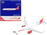 Airbus A321neo Commercial Aircraft "Iberia Express" White with Red Tail 1/400 Diecast Model Airplane by GeminiJets