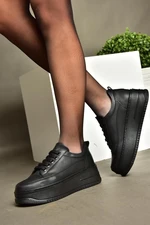 Fox Shoes P274117509 Black/Black Women's High Heeled Sneakers Sneakers Fox Shoes P274117509 Black/Black Women's High Heeled Sneakers Sneakers