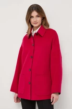 Obojstranný vlnený kabát MAX&Co. ružová farba, prechodný, oversize, 2416081041200