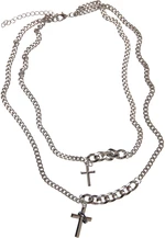 Silver necklace with different chains