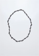 Gunmetal barbed wire necklace