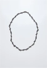 Gunmetal barbed wire necklace