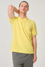 Dagi Men's Yellow Pique Polo Neck T-Shirt