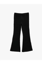 Koton Flared Leg Trousers Ribbed