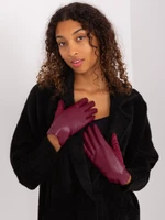 Women's touch gloves burgundy