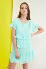 Trendyol Mint Ruffly Sukienka