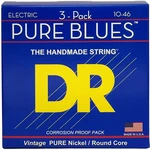 DR Strings PHR-10 Pure Blues 3-Pack Cuerdas para guitarra eléctrica
