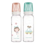 CANPOL BABIES Láhev skleněná s potiskem 240 ml