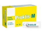 PROKTIS Rektálne čapíky na hojenie rán s obsahom kyseliny hyalurónovej 10 ks