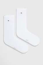 Ponožky Tommy Hilfiger 2-pak dámske, biela farba, 701227301