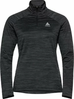 Odlo Women's Run Easy Half-Zip Long-Sleeve Mid Layer Top Black Melange M Běžecká mikina