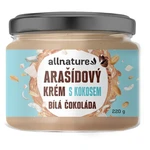 ALLNATURE Arašídový krém s bílou čokoládou a kokosem 220 g