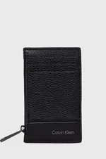 Kožené pouzdro na karty Calvin Klein černá barva, K50K509609