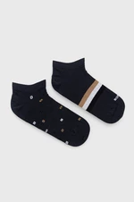Ponožky BOSS 2-pack pánské, tmavomodrá barva
