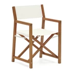 Białe/naturalne drewniane krzesła ogrodowe zestaw 2 szt. Thianna – Kave Home
