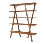 Regał z drewna sosnowego Perla Walnut, 148x120 cm