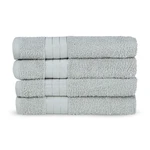 Jasnoszare bawełniane ręczniki frotte zestaw 4 szt. 50x100 cm – Good Morning