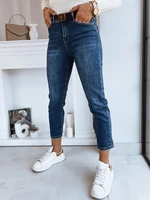 Women's mom fit pants COZY denim, navy blue Dstreet