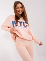 Peach cotton set with leggings