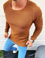 Men's sweater, over head, camel WX1618