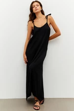Cool & Sexy Women's Black Loose Maxi Dress