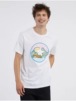 White Mens T-Shirt Converse Coastal Remix - Men