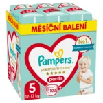 Pampers Premium Care Pants vel. 5 12–17 kg plenkové kalhotky 102 ks