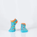 Short sea socks for men with navy patterns