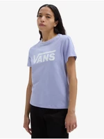 Světle fialové dámské tričko VANS Flying Crew - Dámské