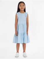 Světle modré holčičí pruhované šaty Tommy Hilfiger - Holky