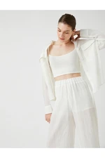 Koton Crop Athlete Thin Straps U-Neck