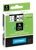 Dymo D1 45013, S0720530, 12mm x 7m černý tisk / bílý podklad, originální páska