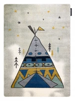 Dětský kusový koberec Petit Tipi grey-180x270