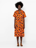 Orange Floral Shirt Dress CAMAIEU - Women