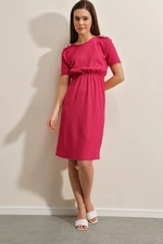 Bigdart 2375 Button Detailed Knitted Dress - Fuchsia