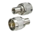 10pcs Connector Adapter FME Male Plug to UHF PL259 Male Plug RF Coaxial Converter Straight New Brass