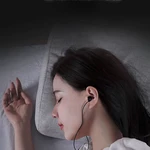 Anti-noise Sleep Headphones With Microphone Anti-fold Button Control Headsets Earphone Household Single Type-C White