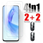 4In1 Screen Protector Tempered Glass Cover For Honor 90 Lite 5G Camera Lens Film On Hone Honar Honer 90Lite Light 5G 2023 6.7"