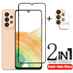 2-in-1 For Samsung Galaxy A33 Glass For Samsung A33 Tempered Glass 9H Full Cover Screen Protector Samsung A 33 A33 5G Lens Glass