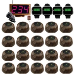 JINGLE BELLS 20 Call Button+4 Watch pager receiver+1 main host Receiver Restaurant Hotel Pager Wireless Calling Paging System