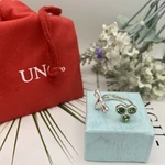 2023 European and American Simple Design Bee with three Gems Ring Romantic Holiday Jewelry Gift Bag