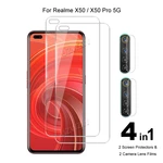 For Realme X50 Pro / X50 5G Camera Lens Film & Tempered Glass Screen Protectors Protective Guard HD Clear