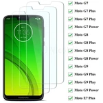 3 Pieces Tempered Glass for Motorola Moto G9 G8 G7 Plus Play Power Screen Protector Glass For Moto E7 Plus 9H Protective Glass