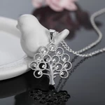 925 Sterling Silver Necklace For Women Jewelry 18 inches elegant tree card Pendant Fashion Christmas gifts Wedding