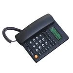 Desktop Corded Landline Telephone Keypad Wired LCD Screen Adjustable Brightness Caller ID Phone for Home Hotel