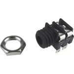 Cliff FCR1291 jack konektor 3.5 mm zásuvka, vstavateľná horizontálna Pólov: 2 čiernobiela čierna 1 ks