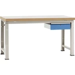 Manuflex WP5407.5012 Kompletný štandardný pracovný stôl PROFI s plastovou platňou, ŠxHxH = 1500 x 700 x 840 mm