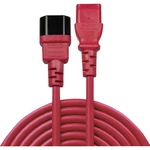 LINDY napájací predlžovací kábel [1x IEC C14 zástrčka 10 A - 1x IEC C13 zásuvka 10 A] 0.50 m červená